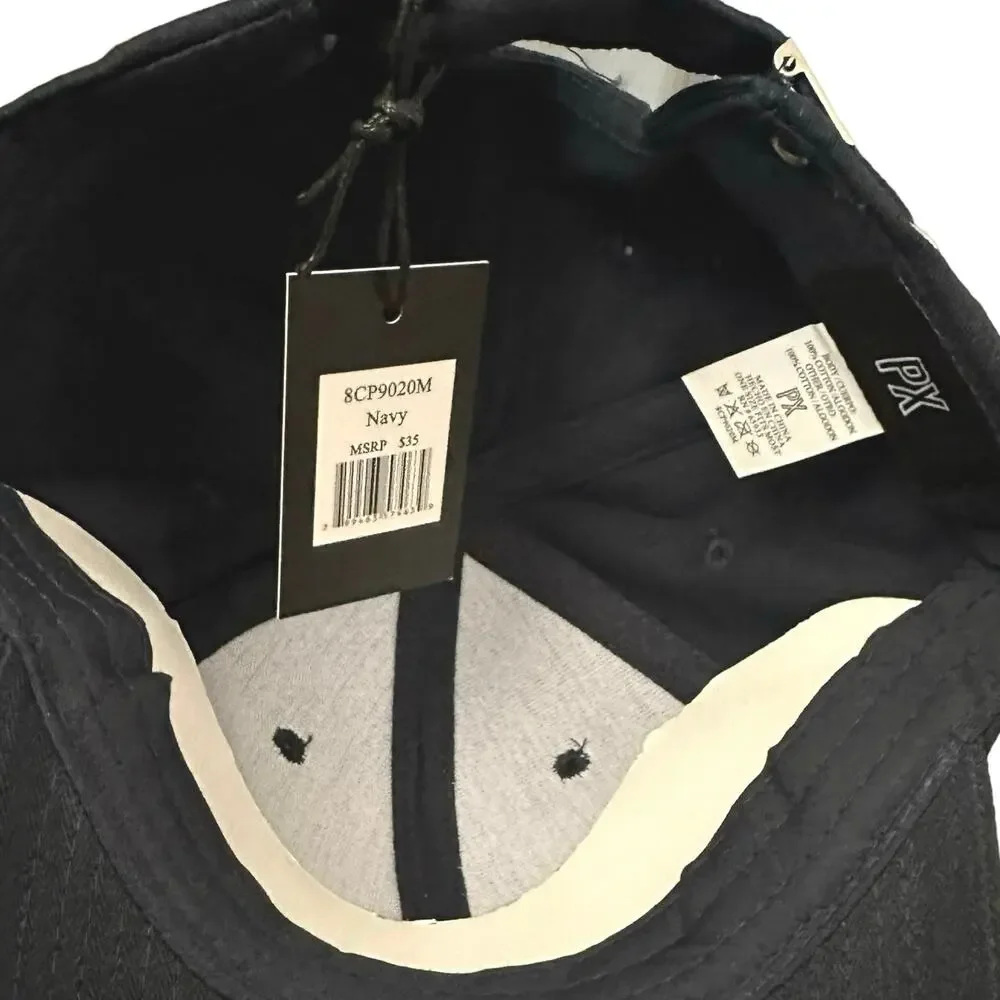PX 100% Cotton ball cap. One size‎ fits most Navy Adjustable see pictures - Picture 4 of 6